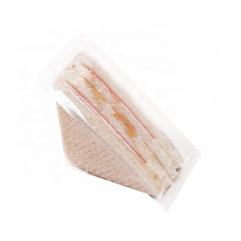 Clear Triangle Box Packaging Wholesale Plastic Food Custom Label Disposable Beautiful Sandwich and Cake Customer \\ 's Logo Pet, PLA