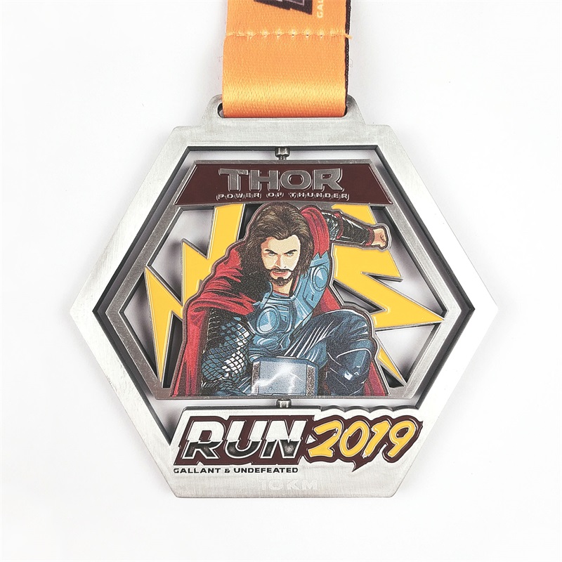 Skær zinklegeringsmedaljer Custom Medals Design Super Hero Awards guldmedalje