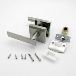 S7510 Heavy Duty Privacy Door Lever Door Lock Sets Satin Nickel Keyless Door Knaps Soveværelse/bathroom/interior Doors Left/right Handed Door Handle