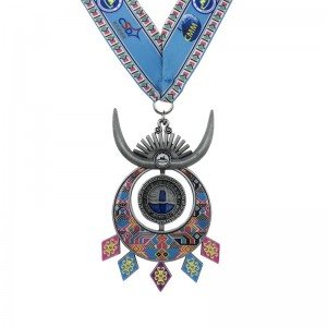 Specialdesign Antik sølvbelagt 4D -sportsmedaljer og båndmindesmedalje medaljer