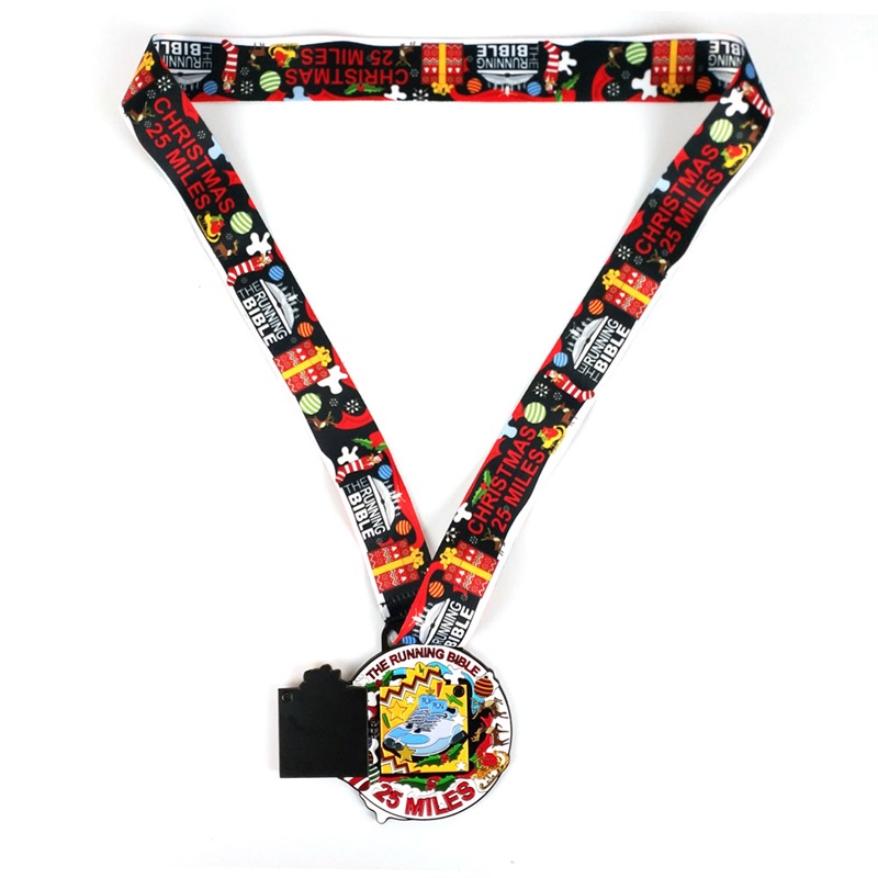 Holiday gave metalmedaljer Halloween Christmas Easter Festival medalje LED lys glitter Clam-Shell Folding Medals