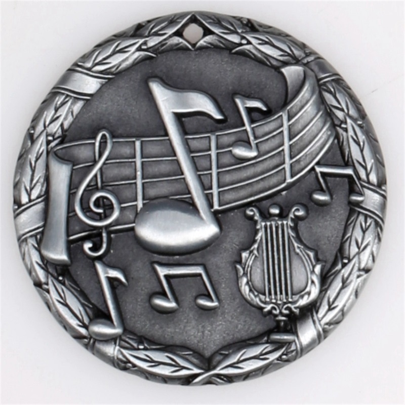 Kan oparbejdes metalmedaljer lagermedalje 7/8-tommer antik sølv guld messing støbte metalmedaljer