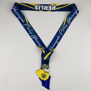 Gag -medalje Producent Design Metal 3D Goldbelagt medalje National City Map Medals