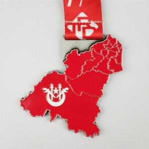 City Map Casting Sliver Custom Zinc Alloy Die Casting Award Award Metal Universal Sport Medals