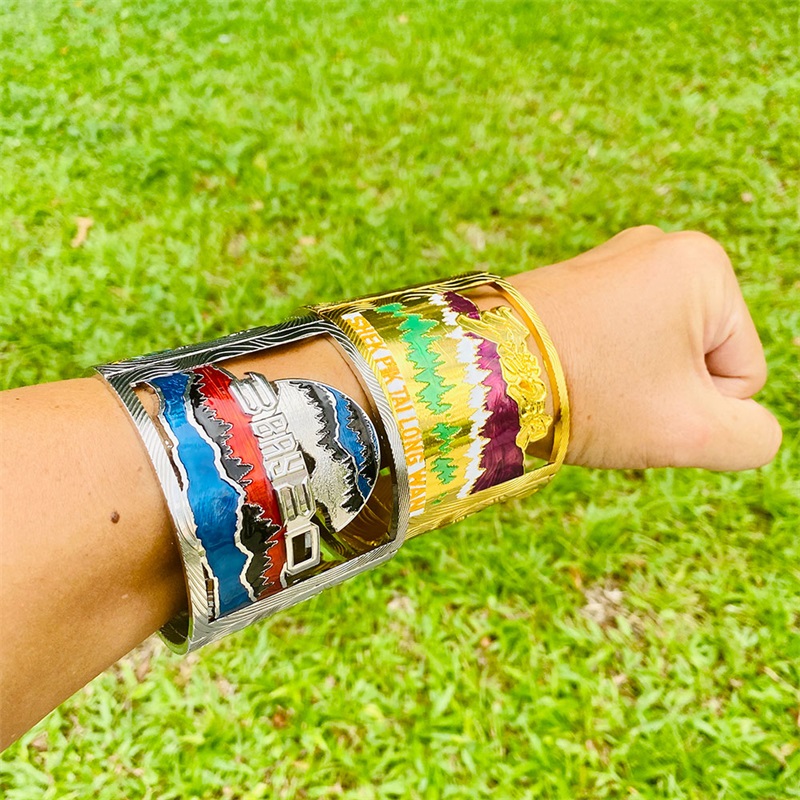 Brugerdefineret udskåret metal indgraveret billig sport emalje medalje 3D Gold Metal Award UV Print Medals