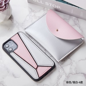 Apple iPhone 11 Orange Blue Color Contrast Leather Phone Protective Case, 360 Grad Fall Protection Caseiphone11Pro