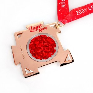Zinklegering Die Casting Medal Rose Medallion Plate Hard emaljemedalje