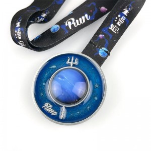 Farve 3D Emalje stereoskopisk effekt Medaljekørsel medalje bøjle