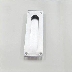 7,09 tommer forsænket fingerflush trækker til lommedørskabet, glidende stalddørhåndtag, børstet rustfrit stål rektangulær dør trækker hardware