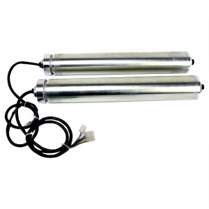 Lige 76/82 Ikke-standard DC Electric Roller, indbygget motor, tilpasset rustfrit ståltransportør, synkronhjul, galvaniseret strøm dobbelt række tandhjul, gummiovertrukket
