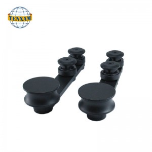 Badeværelse dobbelt jernbanesystem glidende lagerdør hardwarekit skydedør glidende jernbane sæt