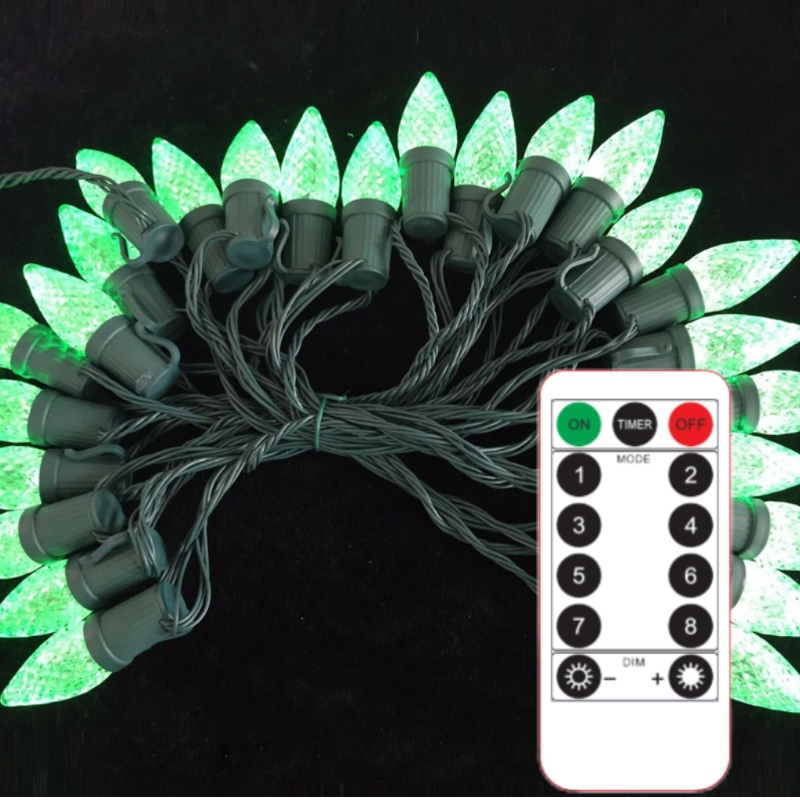 C9 Strawberry Christmas Light Set udendørs vandtæt farverig julelysstreng