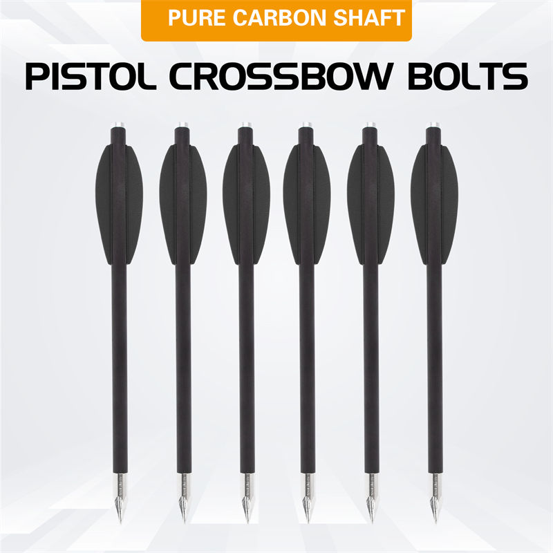 Elongarrow 119612-04 Pistol Crossbow Bolts With 2pcs Black Color Arrow Vane
