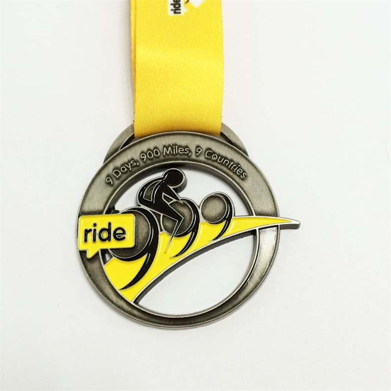 Sport Medal Factory Metal Cycling Medals Custom 3D Bicycle Medals