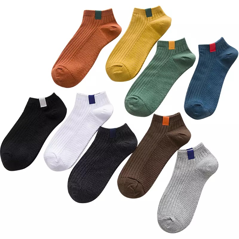 Cmax bomuld usynlig loafer ankel sokker sko foring sommermænd farverige lave skårne bådstrømper usynlige