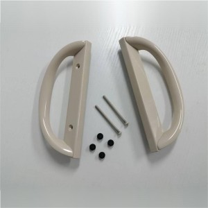 Glidende gårdhave dørhåndtag, d form, ikke-tastet (passer 3-15/16 ”hulafstand)