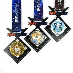 Engros ingen minimumsordre emalje maratonmedaljer