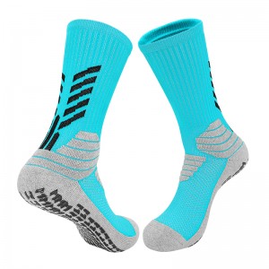 Fabriks brugerdefinerede sportsgreb sokker Anti slip fodboldsokker med brugerdefinerede logo atletiske fodboldsokker