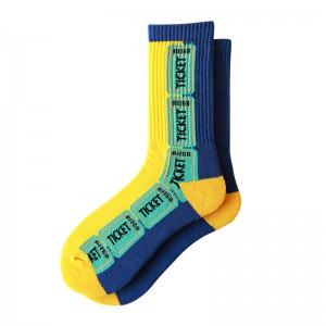 Brugerdefineret privat label Åndbar sport absorberer besætning Cycling Hosiery Bicycle sokker