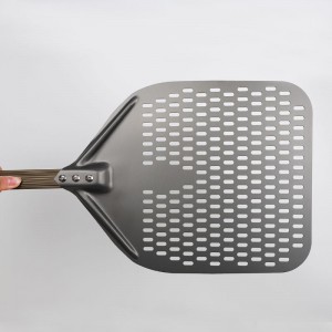 Aftagelig aluminiumshåndtag Anodiseret 8 tommer 10 tommer perforeret aluminium Pizza Peel Pizza Shovel Pizza Spatel Pizza Paddle Oven Tilbehør