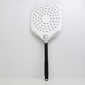 Aftagelig håndtag Anodiseret 12inch/13INCH/14INCH Perforeret aluminium Pizza Peel Pizza Shovel Pizza Spatel Pizza Padle med fire cirkler