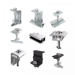 Solpanel fotovoltaisk modulbeslag tilbehør side trykblok galvaniseret medium trykblok