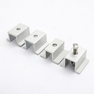 Solpanel fotovoltaisk modulbeslag tilbehør side trykblok galvaniseret medium trykblok