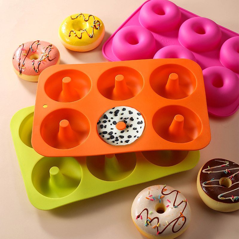 Silikone donutforme -nonstick silikone donut pan sæt, bare pop! Varmebestandig, gør perfekt donut kage cookie bagels, BPA gratis, opvaskemaskine sikker