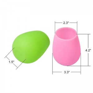 12 oz uknuselige silikone vinglas, genanvendelige knustfast vinglas til fester, camping, strande og både, stammeløse silikone vinglas, hippie humle,