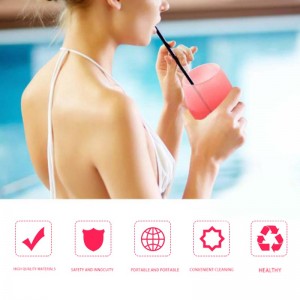 12 oz uknuselige silikone vinglas, genanvendelige knustfast vinglas til fester, camping, strande og både, stammeløse silikone vinglas, hippie humle,