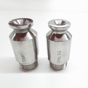 Industriel rustfrit stål vidvinkel SMP -serie Fuld kegle spray -dyse, SMP -dyse