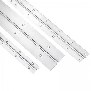 Tilpasset lang hængsel 201#304#Tykkelse 1,0 mm rustfrit stål tykt klaver hængsel kontinuerlig række kabinet klaver hængsel