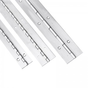 Tilpasset lang hængsel 201#304#tykkelse1,5 mm rustfrit stål klaver hængsel kontinuerlig række kabinet klaver hængsel