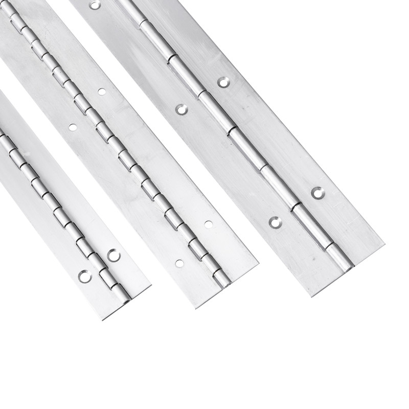 Tilpasset lang hængsel 201#304#tykkelse1,5 mm rustfrit stål klaver hængsel kontinuerlig række kabinet klaver hængsel