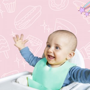 Husholdning baby hagesmærker, miljøvenlige silikone børns savle hagesmærker, sunde, holdbare og nemme at rengøre