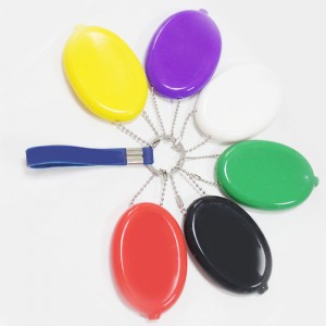 Silikone Oval Coin Purse Coin Bag, Men \\\\ \'s/women \\\\\' s taske med kæde, silikonepose i fødevarekvalitet, miljøvenlig og vandtæt