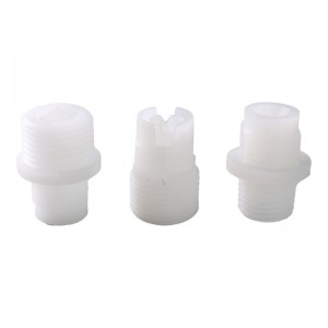 Korrosionsbestandig vandstråle rengøring plast PP PVDF flad ventilator fuld kegle spray dyse