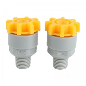 PP Plastic Quick Release and Dismantle Spray Dyse Industrielle Vee Jet -dyse med fuld kegle&fladt ventilatormønster Sprøjtning