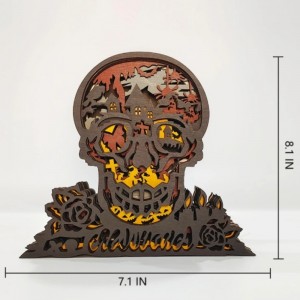 3d skelet træhåndværksdekoration