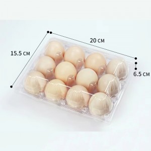 Ægbakke 200*155*65 mm 12 riller 3*4