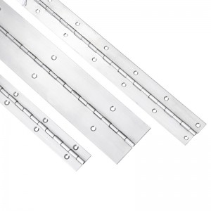 Tilpasset lang hængsel 201#304#Tykkelse 0,8 mm rustfrit stål tykt klaver hængsel kontinuerlig række kabinet klaver hængsel