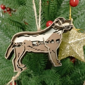 3d hvalp træ artefakt dekoration