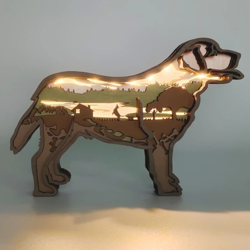 3d Labrador Animal træmasse dekoration