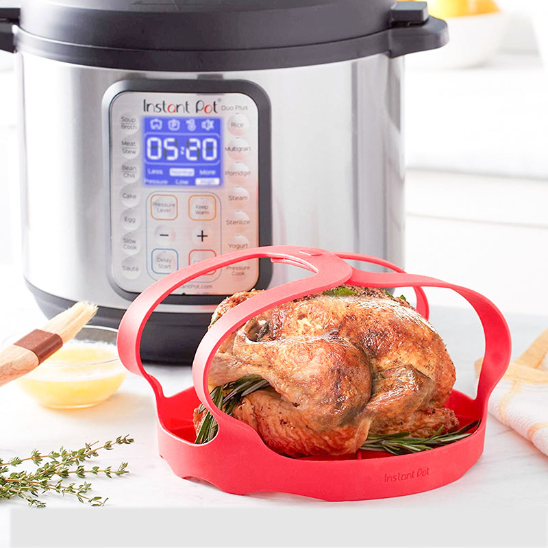 Silikone-dampbåd Mat med slynge og anti-skaldende bordmåtte BPA-fri silikoneægdampgrænse, let at rengøre og rejse med