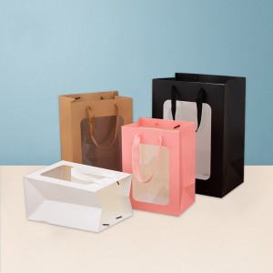 Åben vindue gavepapir taske