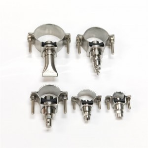 Oprettende øjeforbindelser i rustfrit stål til fiksering af dyser og rør