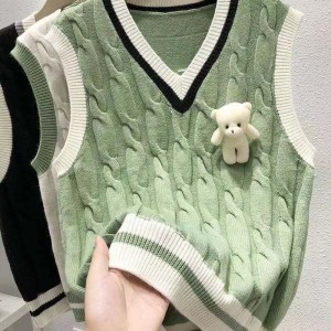 Strikede vestkvinders forår og efterårs sweater