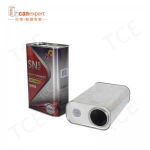 Top salg lækage bevis 1L olieemballage firkantet tin dåse med plastiske pull-up låg