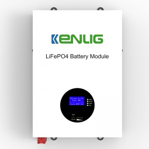 Kenlig LifePo4 Lithium Battery 6000 Cycles BMS System Wall Montered Battery LCD Display 48V/51.2V 100AH ​​150AH 200AH Powerwall