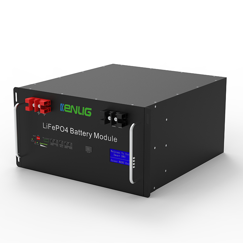 Rack Monteret 48V 100/150 200AH LIFEPO4 Hjemmeapparater Stable Rs232/RS485/CAN Kommunikation Hurtig opladning Lithium Ion Batteri med LCD